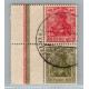ALEMANIA 1921 PAREJA DE ESTAMPILLAS SE-TENANT ZUSAMMENDRUCKE USADO QUE ES MUCHO MAS ESCASO S23 MUY RARA 250 EUROS